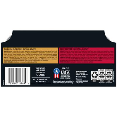 Gravy Indulgence Chicken & Beef in Extra Gravy Variety Pack Grain-Free Adult Wet Cat Food, 2.64-oz tray, case of 24