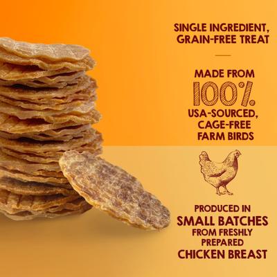 Waffles Chicken Chips Dehydrated Chicken Dog Treats, 6-oz bag