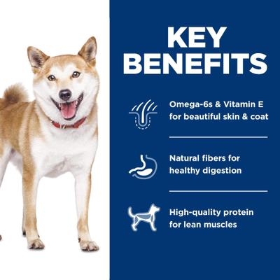 Alimento seco para perros adultos de 1 a 6 años, receta de pollo y arroz integral, sin maíz, trigo ni soja, bolsa de 15 lb