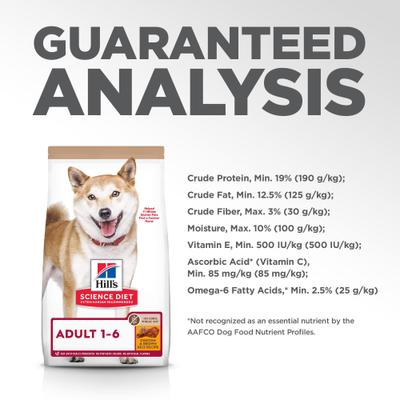 Alimento seco para perros adultos de 1 a 6 años, receta de pollo y arroz integral, sin maíz, trigo ni soja, bolsa de 15 lb