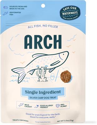 Arch Single Ingredient Sustainable Fish Dehydrated Dog Treats, 2-oz bag