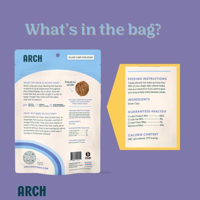 Arch Single Ingredient Sustainable Fish Dehydrated Dog Treats, 2-oz bag