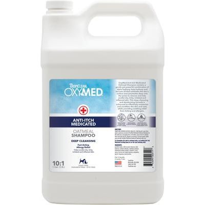 Champú medicado antipicazón para perros OxyMed, botella de 20 onzas líquidas