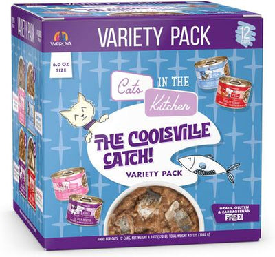 Cats in the Kitchen The Coolsville Catch! Variety Pack Wet Cat Food, 6.0-oz can, case of 12