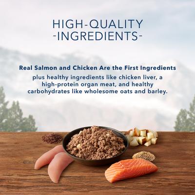 Wilderness Salmon & Chicken Grill with Oats & Barley Adult Wet Dog Food, 12.5-oz can, case of 12