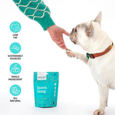 Lamb Lung Air Dried Dog Treat, 1.4-oz bag