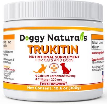 Trukitin Powder Kidney Supplement for Dogs & Cats, 300-g jar
