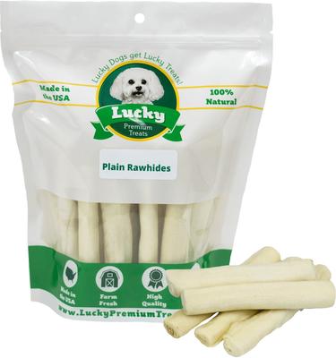 Plain Rawhide Medium Dog Chews, 7 count