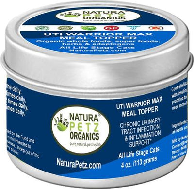 UTI WARRIOR MAX MEAL TOPPER* Suplemento para gatos con apoyo para infecciones e inflamación crónicas del tracto urinario, frasco de 4 oz