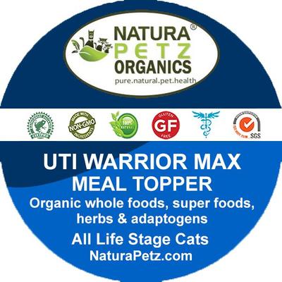 UTI WARRIOR MAX MEAL TOPPER* Chronic Urinary Tract Infection & Inflammation Support* Cat Supplement, 4-oz jar
