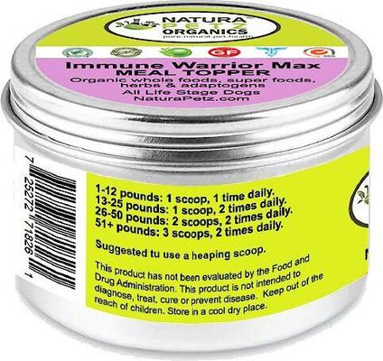 IMMUNE WARRIOR MAX MEAL TOPPER* MASTER BLEND Immune Regulator & Anti-Inflammatory Support* Dog Supplement, 4-oz jar