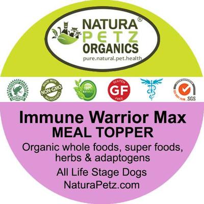 IMMUNE WARRIOR MAX MEAL TOPPER* MASTER BLEND Immune Regulator & Anti-Inflammatory Support* Dog Supplement, 4-oz jar