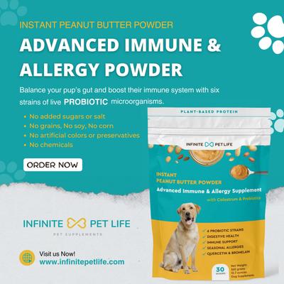 Advanced Immune & Allergy Powder Supplement for Dogs, 30 servings