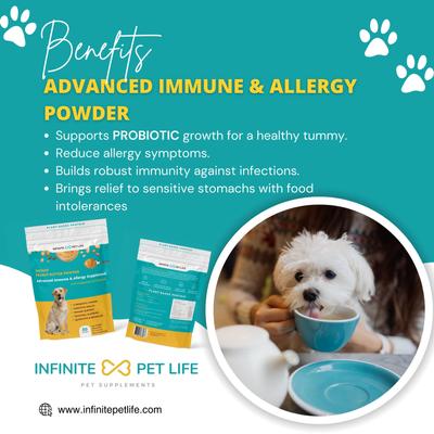Advanced Immune & Allergy Powder Supplement for Dogs, 30 servings