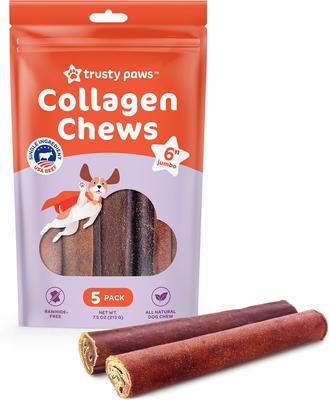 USA Beef Collagen Chews Jumbo Jerky Dog Treats, 5 count, 7.5-oz bag