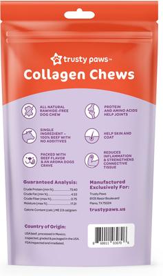 USA Beef Collagen Chews Jumbo Jerky Dog Treats, 5 count, 7.5-oz bag