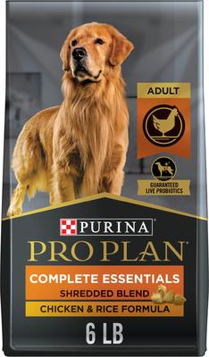 Bundle: Purina Pro Plan Adult Shredded Blend Chicken & Rice Formula Dry Food, 6-lb bag + Canned Dog Food