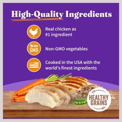 Alimento húmedo para perros mayores Holistic Chicken Recipe, lata de 13.2 oz, paquete de 12