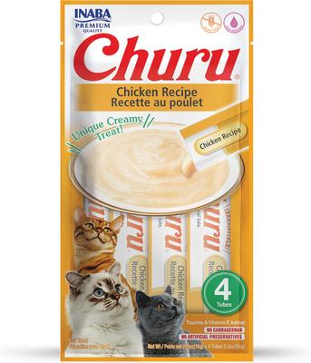 Churu Grain-Free Chicken with Cheese Puree Lickable Cat Treat, 0.5-oz tube, pack of 72