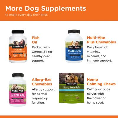 Hemp Peanut Butter & Honey Flavor Skin & Coat Soft Chew Supplement for Adult Dogs, 12.7-oz