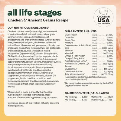 All Life Stages Real Chicken & Ancient Grains Recipe Dry Dog Food, 5-lb bag