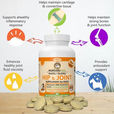 Hip & Joint Dog Supplement, 60 count