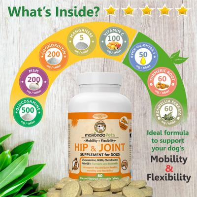 Hip & Joint Dog Supplement, 60 count