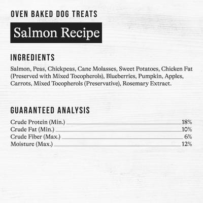 Salmon Recipe Grain-Free Oven Baked Biscuit Dog Treats, 8-oz bag