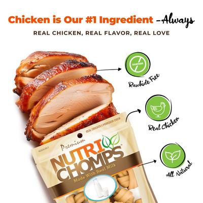 4" Milk Flavor Knots Dog Treats, 9 count