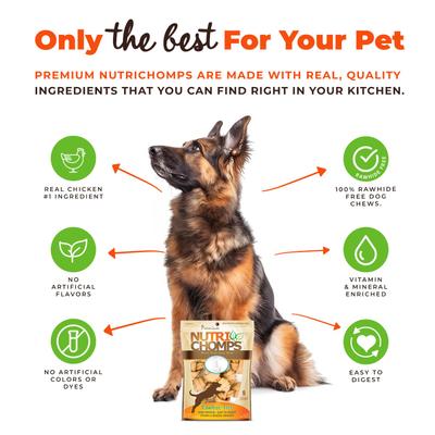 4" Milk Flavor Knots Dog Treats, 9 count