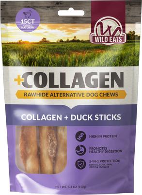 Collagen Retriever Adult Sticks 1-cm Duck Flavor Dog Treats, 15 count