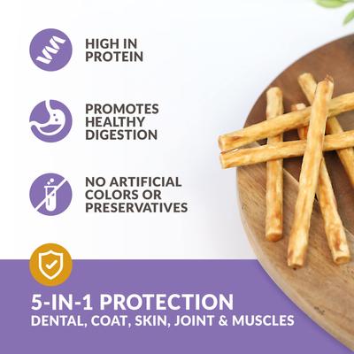 Collagen Retriever Adult Sticks 1-cm Duck Flavor Dog Treats, 15 count