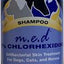 Tratamiento para la piel de perros, gatos y caballos con clorhexidina al 3 % (M.E.D.), botella de 1 galón