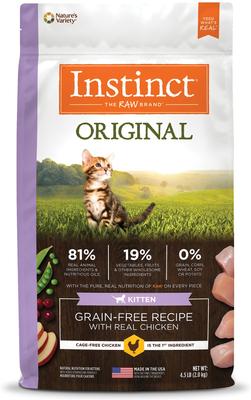 Original Real Chicken Recipe Grain-Free Kitten Dry Cat Food, 4.5-lb bag