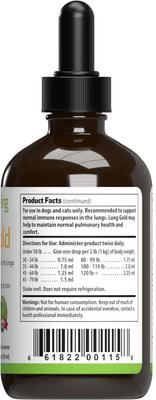Lung GOLD Bacon Flavored Liquid Respiratory Supplement for Dogs & Cats, 4-oz bottle