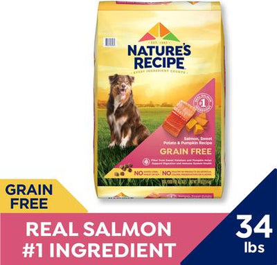 Grain-Free Salmon, Sweet Potato & Pumpkin Recipe Dry Dog Food, 34-lb bag