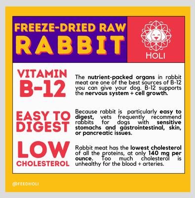 Rabbit Protein Pack Grain-Free Freeze-Dried Dog Food Topper, 3.5-oz bag