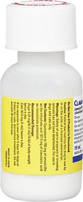 (Amoxicillin / Clavulanate Potassium) Powder for Oral Suspension for Dogs & Cats, 62.5-mg/mL, 15-mL