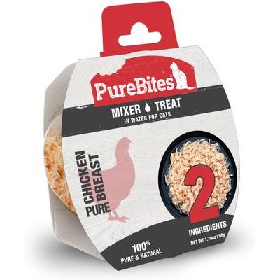 Aderezo para comida para gatos Mixers 100 % pechuga de pollo en agua, bandeja de 1.76 oz, caja de 12