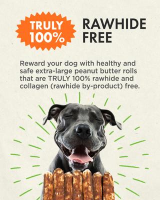 Hide Free Peanut Butter Flavor Roll Dog Chew Treat, X-Large