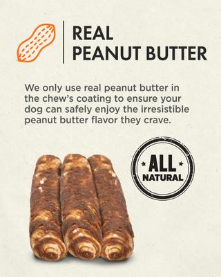 Hide Free Peanut Butter Flavor Roll Dog Chew Treat, X-Large