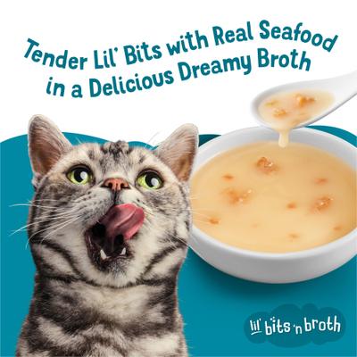 Lil Slurprises with Saltwater Shrimp in Dreamy Sauce Wet Cat Food Topper, 1.2-oz pouch, case of 16