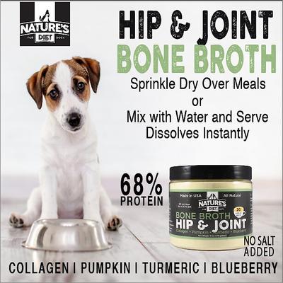 Hip & Joint Bone Broth Dry Dog & Cat Food Topping, 6-oz jar