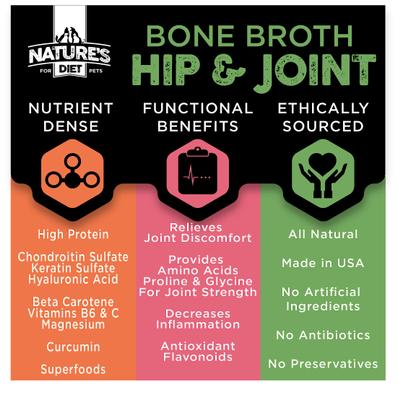 Hip & Joint Bone Broth Dry Dog & Cat Food Topping, 6-oz jar