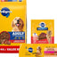 Bundle: Dog Food & Treats Starter Pack - Pedigree Steak & Vegetable Dry Food, Beef & Chicken Canned Food, Beef Dental Treats