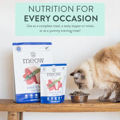 Meow Beef & Hoki Air Dried Cat Food, 26.5-oz bag