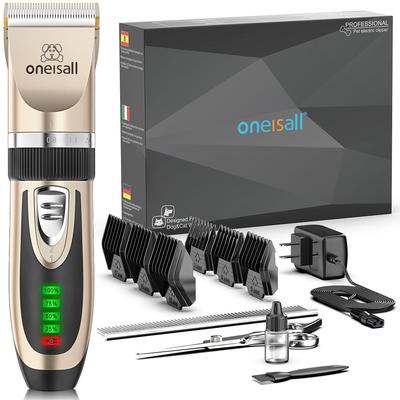 Cordless 2-Speed Pet Hair Grooming Clipper, Gold