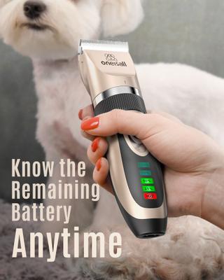 Cordless 2-Speed Pet Hair Grooming Clipper, Gold