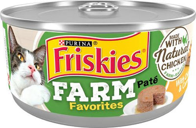Farm Favorites Chicken & Carrots Pate Wet Cat Food, 5.5-oz can, case of 24