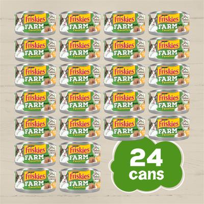 Farm Favorites Chicken & Carrots Pate Wet Cat Food, 5.5-oz can, case of 24